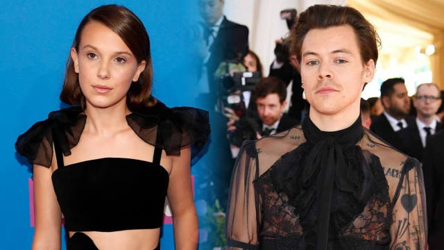 Millie Bobby Brown dan Harry Styles. Foto: Andrew Kelly/ REUTERS dan Getty Images