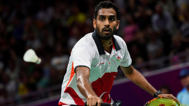 Pemain bulu tangkis Inggris, Rajiv Ouseph. Foto: AFP/YE AUNG THU