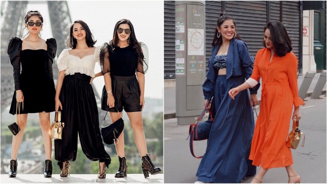 Gaya liburan Nindy Ayunda bersama Ashanty dan Ririn Ekawati di Paris, Prancis Foto: Instagram @nindyparasadyharsono
