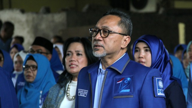 Ketua umum Partai Amanat Nasional (PAN), Zulkifli Hasan di Milad ke-21 PAN. Foto: Nugroho Sejati/kumparan