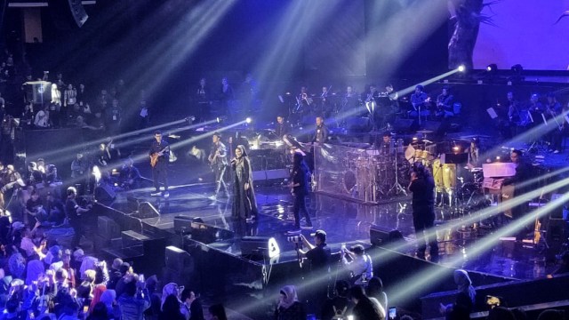 Konser Tunggal Nicky Astria di Balai Sarbini, Semanggi, Jakarta Selatan , Jumat (23/8). Foto: Alexander Vito/kumparan