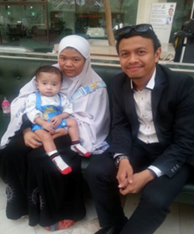 Penulis dengan Rizki dan Ibu nya setelah Rizki selesai mendapatkan perawatan