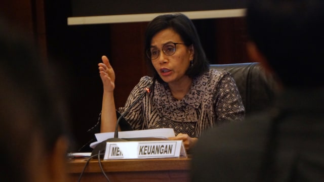 Menteri Keuangan, Sri Mulyani memberikan keterangan pers terkait APBN Kinerja dan Fakta (Kita) Agustus 2019 di Kantor Kemenkeu. Foto: Fanny Kusumawardhani/kumparan