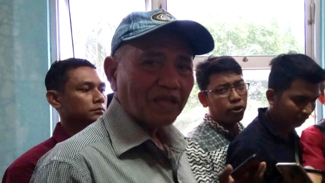 Agus Rahardjo usai memberikan materi di Sekolah Anti Korupsi Aceh (SAKA). Foto: Habil Razali/acehkini