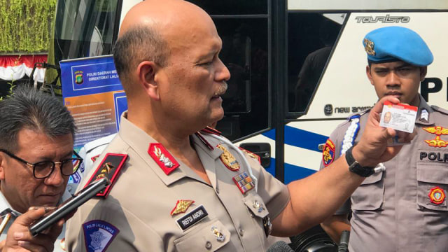 Kakorlantas Irjen Pol Refdi Andri menjelaskan Smart SIM di Bidakara Hotel. Foto: Mirsan Simamora/kumparan