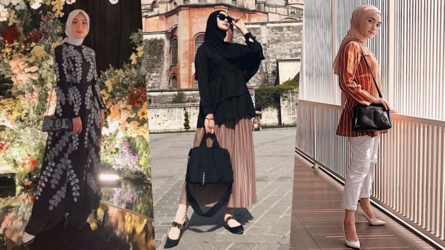 Gaya stylish Citra Kirana mengenakan hijab. Foto: dok. @citraciki/ Instagram