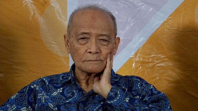 Buya Syafii saat menghadiri diskusi "Menjaga KPK, Mengawal Seleksi Pimpinan KPK" di Gedung KPK, Jakarta, Rabu (28/8). Foto: Fanny Kusumawardhani/kumparan