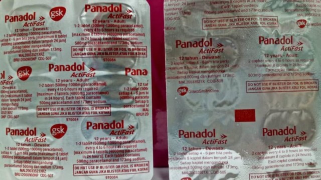 Temuan obat Panadol palsu di Malaysia. Foto: Facebook/Zeff Tan