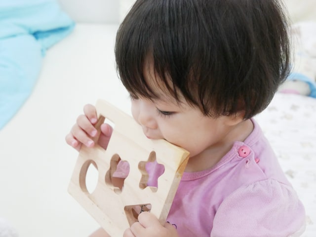 Ilustrasi balita yang suka memasukkan benda ke mulutnya. Foto: Shutterstock