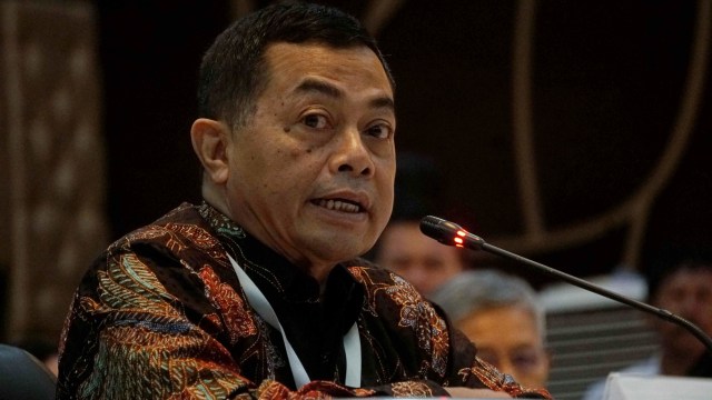 Antam Novambar saat mengikuti tes wawancara dan uji publik Calon Pimpinan KPK di Kementerian Sekretariat Negara, Jakarta Pusat. Foto: Irfan Adi Saputra/kumparan