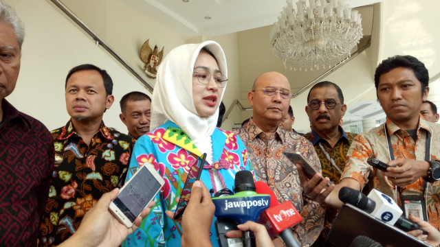 Ketua APEKSI, Airin Rachmi Diany di Kantor Wakil Presiden. Foto: Kevin S. Kurnianto/kumparan
