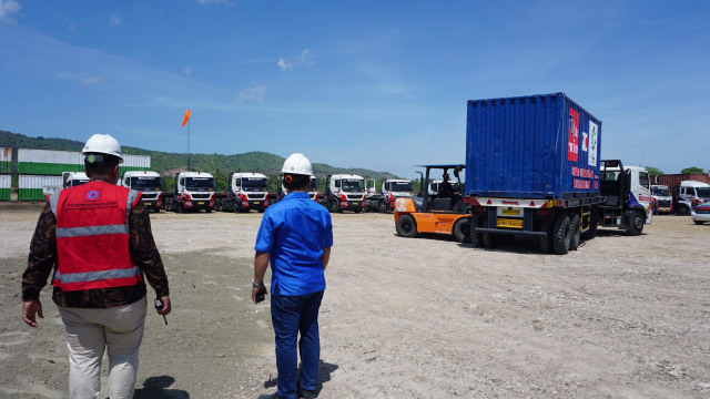Groundbreaking pembangunan Pusat Logistik Berikat (PLB) dan Pergudangan terpadu milik PT Trans Continen di Kawasan Industri Aceh (KIA) Ladong, Aceh Besar. Foto: Zuhri Noviandi/kumparan