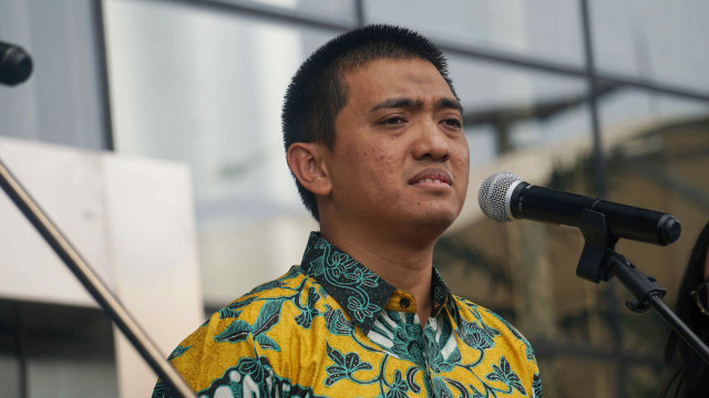Ketua Wadah Pegawai KPK, Yudi Purnomo Harahap menyampaikan komentar terkait penyerahan 10 nama capim KPK oleh pansel. Foto: Irfan Adi Saputra/kumparan