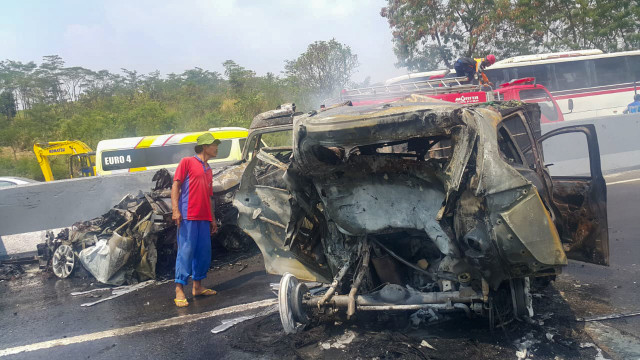 Kecelakaan di tol Purbaleunyi. Foto: Dok. Istimewa