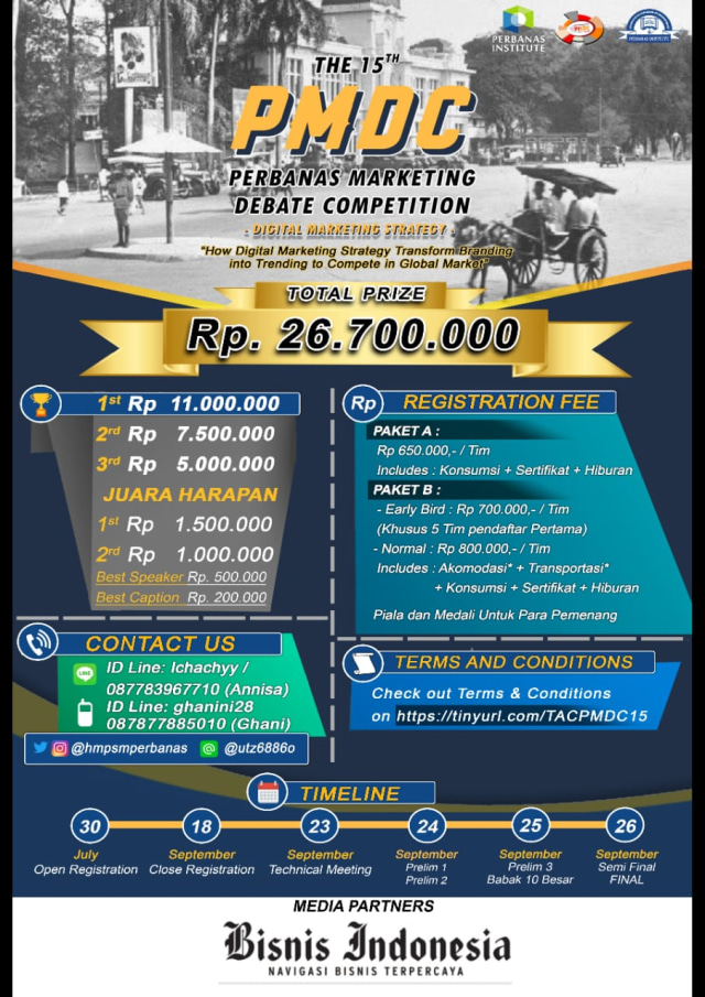 The 15th Perbanas Marketing Debate Competition (PMDC)