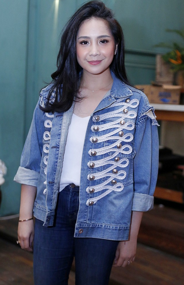 Nagita Slavina saat hadir di konferensi pers " Nostalgila 90's" di kawasan SCBD, Jakarta. Foto: Dok. Ronny