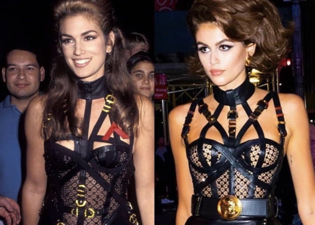 Kaia Gerber terinspirasi gaya busana sang ibu Cindy Crawford Foto: Twitter @babiesart
