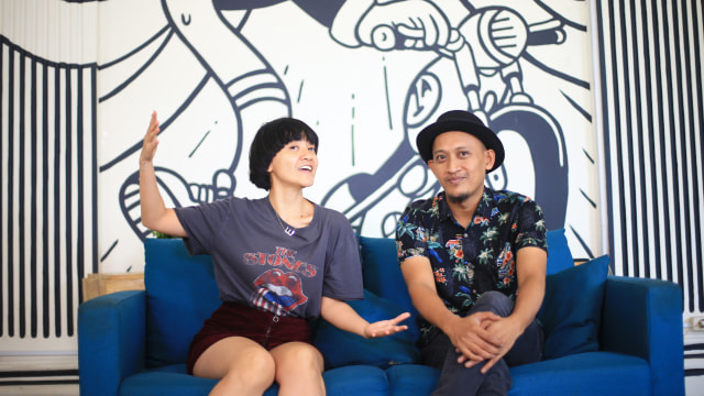 Stars and rabbit saat berkunjung ke Kantor kumparan. Foto: Dicky Adam Sidiq/kumparan