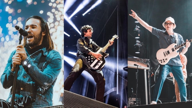 (Dari kiri ke kanan) Fall Out Boy, Green Day, dan Weezer dok Facebook