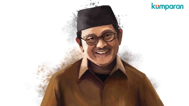 Ilustrasi BJ Habibie. Foto: Muhammad Faisal Nu'man/kumparan