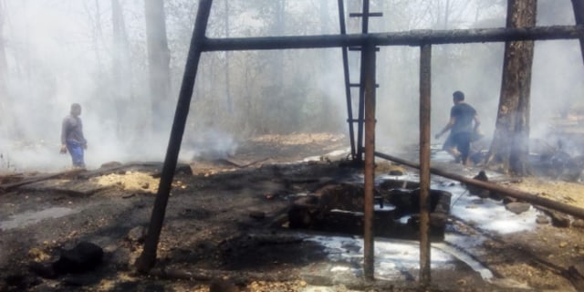 Sumur Minyak Tua Ledok Terbakar