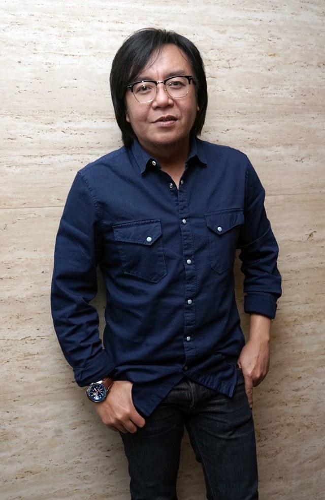 Musisi Ari Lasso saat hadir di konferensi pers Indonesian Idol di kawasan Kebon Jeruk, Jakarta, Senin, (16/7). Foto: Ronny