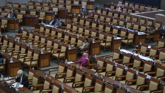 Rapat paripurna ke-9 DPR masa sidang I Tahun 2019-2020 tentang Revisi UU KPK. Foto: Iqbal Firdaus/kumparan