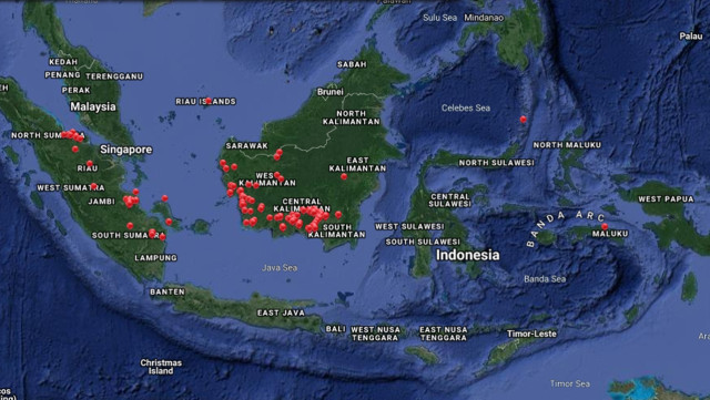 Monitoring hotspot karhutla oleh LAPAN. Foto: LAPAN