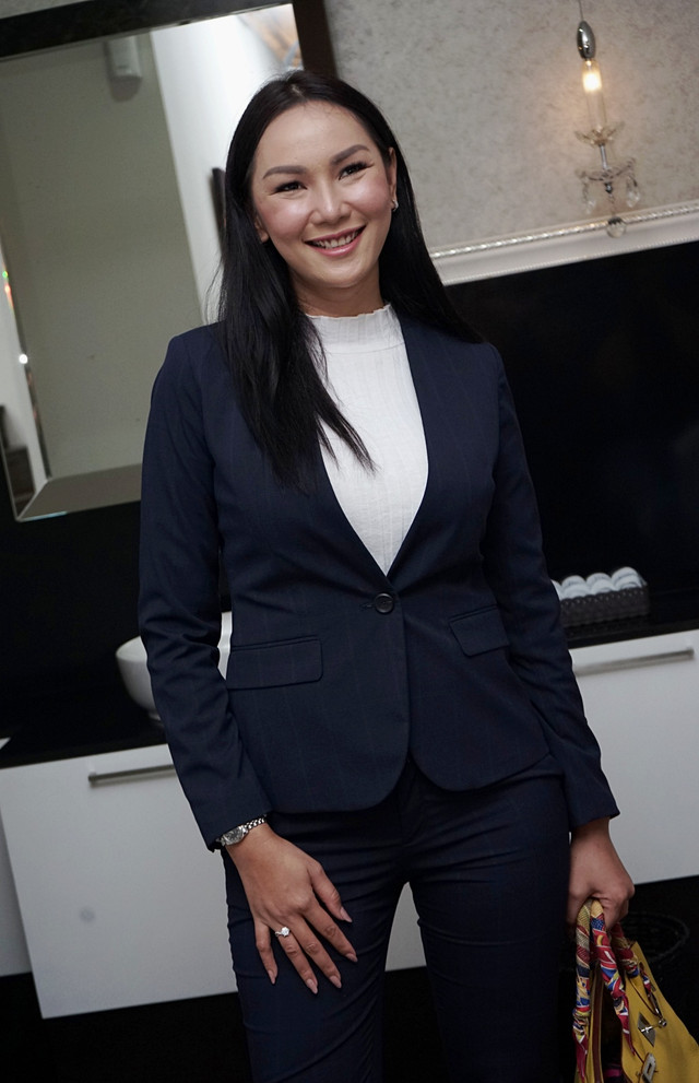 Kalina Oktarina saat hadir di launcing kevantikan dikawasan Menteng, Jakarta, Selasa, (17/9). Foto: Ronny