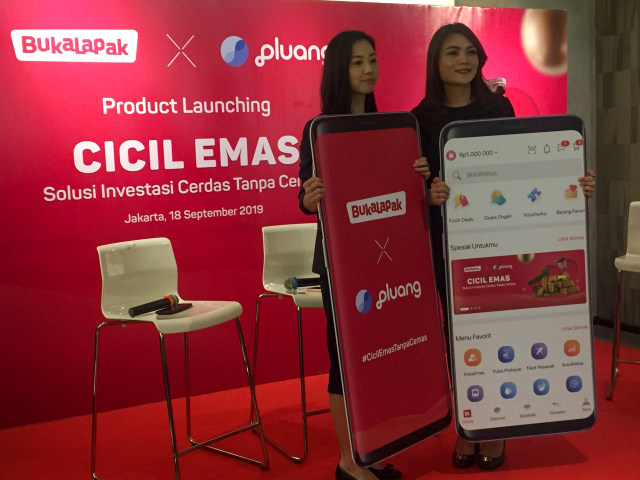 Bukalapak Luncurkan Cicil Emas bersama Pluang di Menara Rajawali, Jakarta. Foto: Ema Fitriyani/kumparan