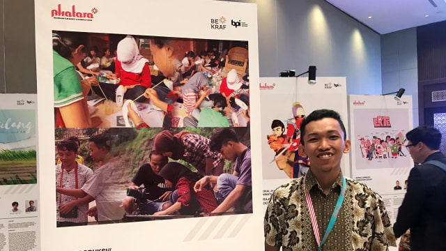 Muslihan, perwakilan Sangkanparan, di Akatara 2019. Foto: Regina Kunthi Rosary/kumparan