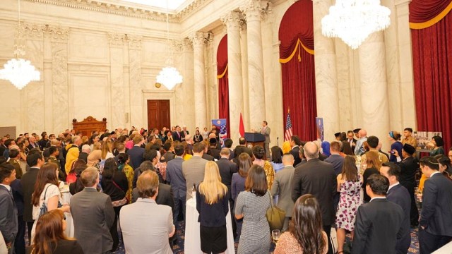 Perayaan Kemerdekaan ke-74 RI dirayakan di Gedung Senat Amerika Serikat. Foto: Dok. KBRI Washington DC