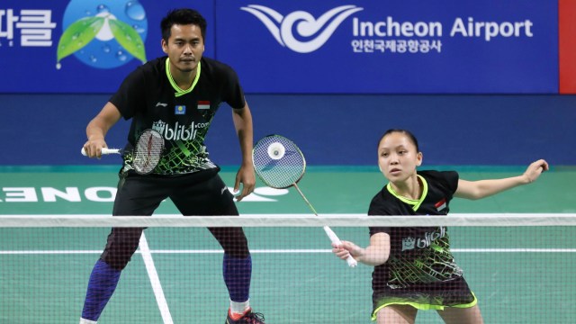 Tontowi Ahmad/Winny Oktavianti Kandow di Korea Terbuka 2019. Foto: Dok. PBSI