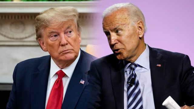 Donald Trump dan Joe Biden. Foto: Reuters dan AFP/Jeff Kowalsky