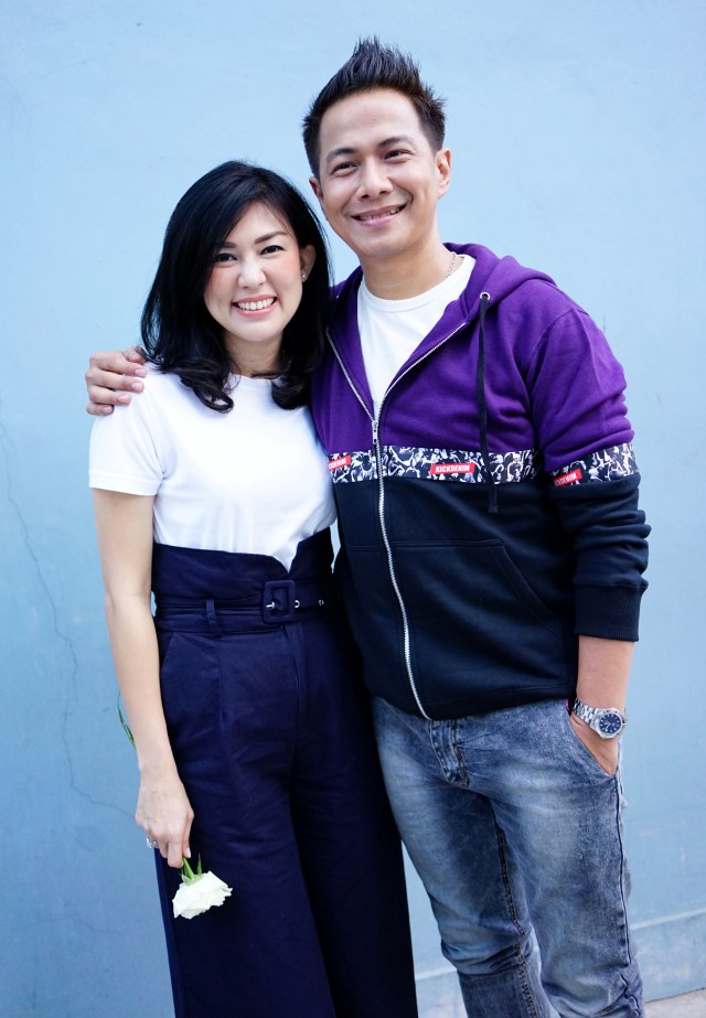 Penyanyi Delon dan Aida Chandra saat ditemui di kawasan Tendean, Jakarta Selatan, Rabu, (25/9). Foto: Ronny