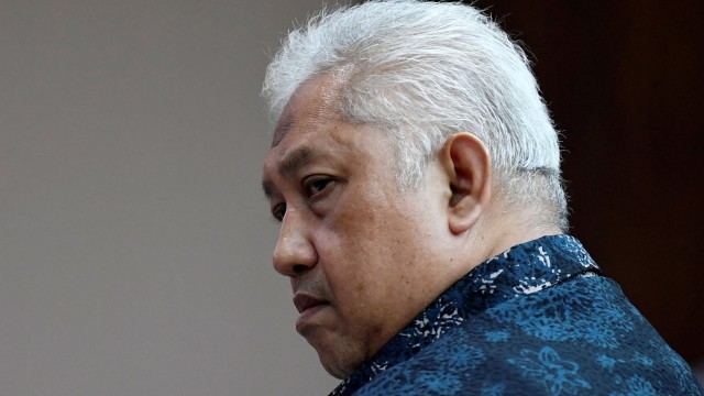 Terdakwa kasus dugaan suap pengadaan alat satelit monitoring dan drone Badan Keamanan Laut (Bakamla) Erwin Syaaf Arif menjalani sidang lanjutan pembacaan tuntutan di Pengadilan Tipikor, Jakarta, Kamis (26/9/2019). Foto: ANTARA FOTO/Puspa Perwitasari