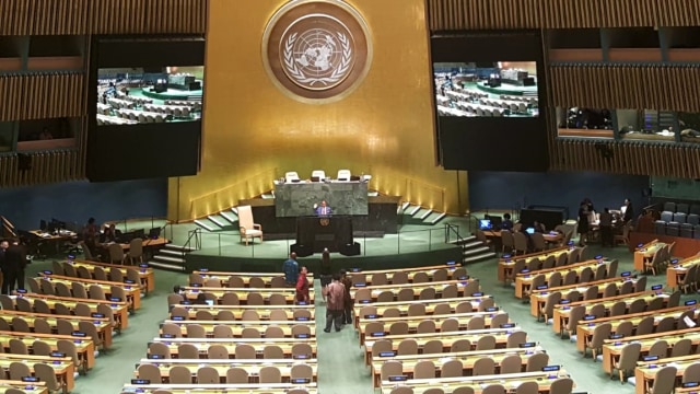 Sidang Majelis Umum Ke-74 PBB, di New York, Kamis (26/9/2019). Foto: Dok. Setwapres