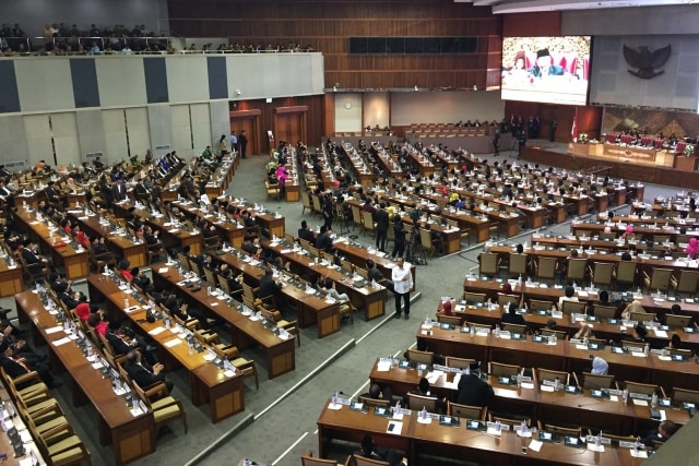 Suasana rapat paripurna ke-2 anggota DPR periode 2019-2024. Foto: Rafyq Alkandy/kumparan