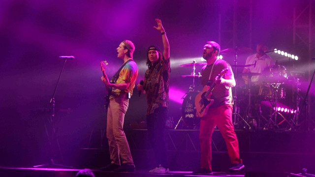 Penampilan Lukas Graham di Kasablanka Hall, Jakarta, Selasa (1/10/2019). Foto: Irfan Adi Saputra/kumparan