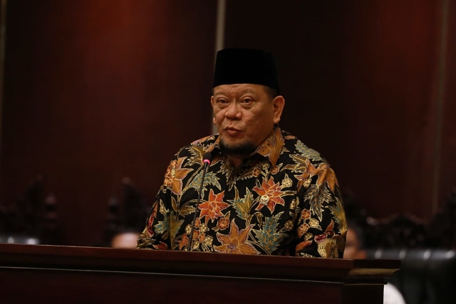 La Nyalla saat terpilih menjadi Ketua DPD. Foto: Fanny Kusumawardhani/kumparan