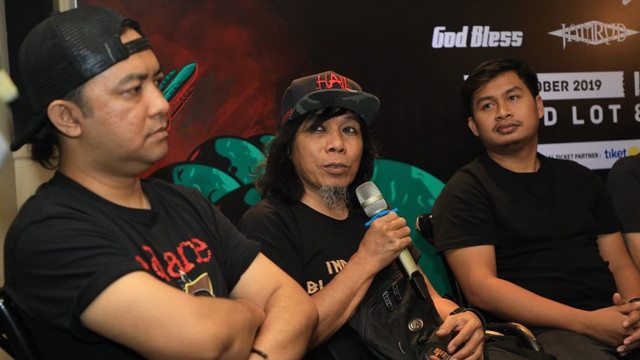Edane saat hadir di konferensi pers Jakarta rock space.  Foto:  Alexander Vito/kumparan 