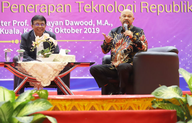 Kepala BPPT, Hammam Riza, memberi kuliah umum di hadapan mahasiswa Unsyiah di Banda Aceh, Aceh, Kamis (3/10). Foto: Dok. Unsyiah