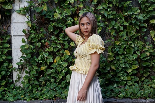 Nadin Amizah saat berkunjung ke kantor kumparan. Foto: Fitra Andrianto/kumparan