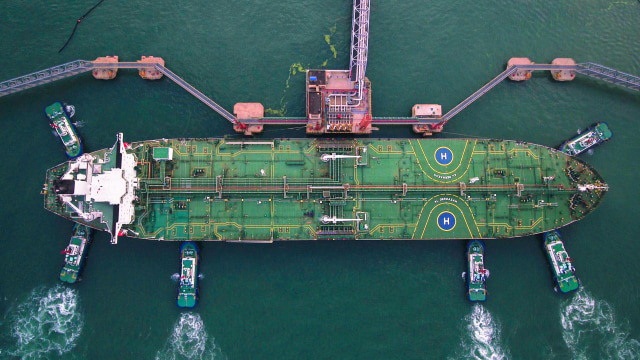 ilustrasi kapal tanker. Foto: AFP