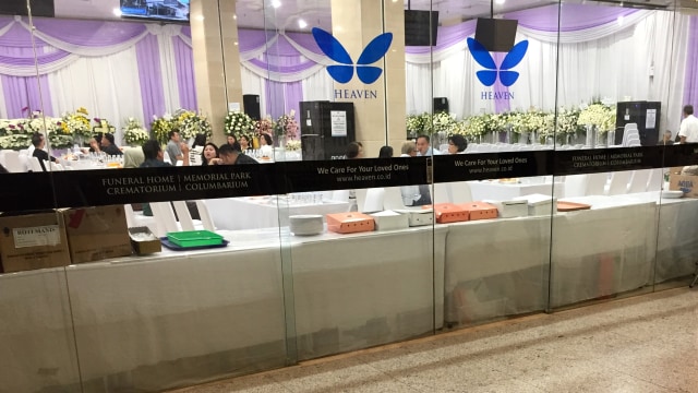 Suasana Rumah Duka Sukiadi Irawan di Grand Heaven Pluit, Jakarta Utara, Sabtu (5/10/2019). Foto: Abyan Faisal/kumparan