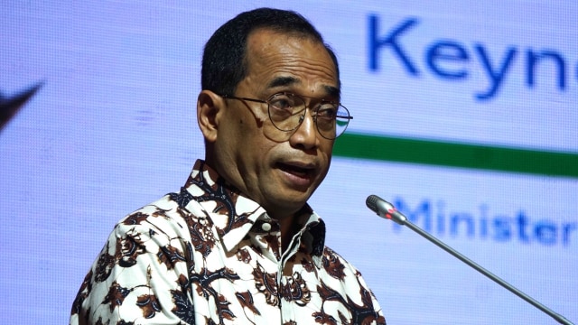 Menteri Perhubungan, Budi Karya Sumadi memberikan sambutan pada acara Market Sounding Proyek KPBU Pembangunan Bandar Udara Singkawang, Kalimantan Barat, di BKPM, Jakarta selatan. Foto: Irfan Adi Saputra/kumparan