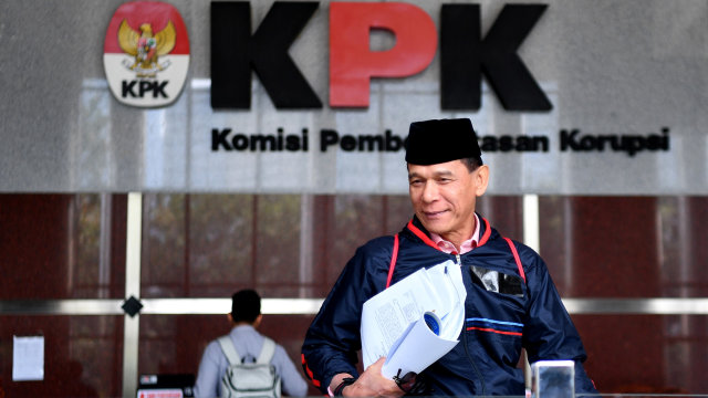 Anggota BPK Rizal Djalil meninggalkan kantor KPK usai diperiksa di Jakarta, Rabu (9/10/2019). Foto: ANTARA FOTO/Sigid Kurniawan