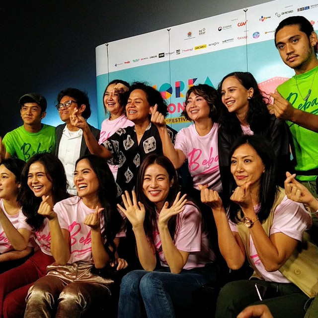 Jumpa Pers KIFF 2019, Kang Sora dan pemain film 'Bebas' Foto: Maria Gabrielle Putrinda/kumparan