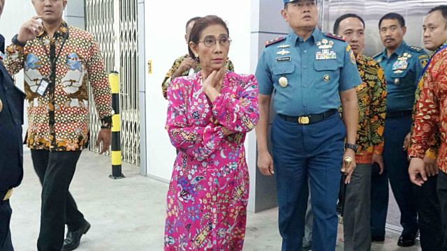 Menteri kelautan dan perikanan Susi Pudjiastuti meresmian Kegiatan Prioritas Pembangunan Kelautan dan Perikanan, Jakarta, Kamis,(10/10/2019). Foto: Irfan Adi Saputra/kumparan