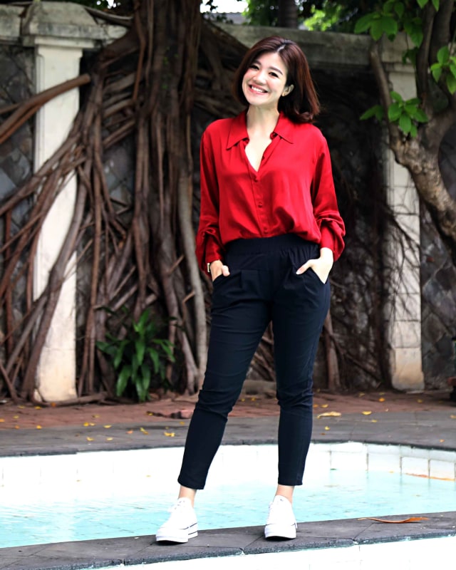 Agatha Suci saat di kantor kumparan, Jakarta, pada Kamis (10/10/2019).  Foto: Abil Achmad Akbar/kumparan